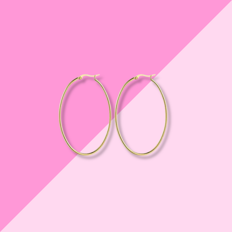 Hjane Jewels Oval Hoops Gold