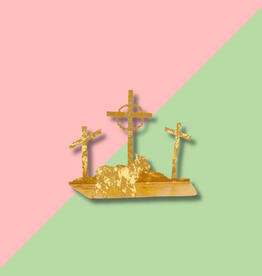 TRADE CIE Metal Crosses/ Lamb Silhouette Gold