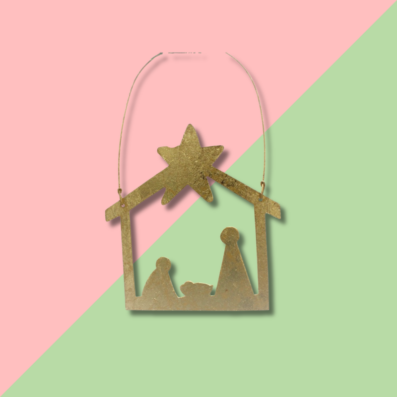 TRADE CIE Gold Nativity Silhouette Ornament