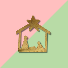 TRADE CIE Gold Nativity Silhouette Tabletop