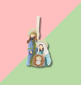 TRADE CIE Paper Pulp Nativity Ornament - Manger Scene