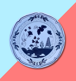Beachside Pavilion Dessert Plates - Sky and Navy