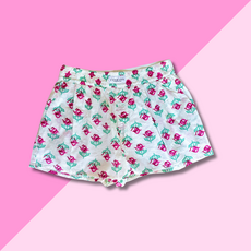 chakeris White Floral Shorts