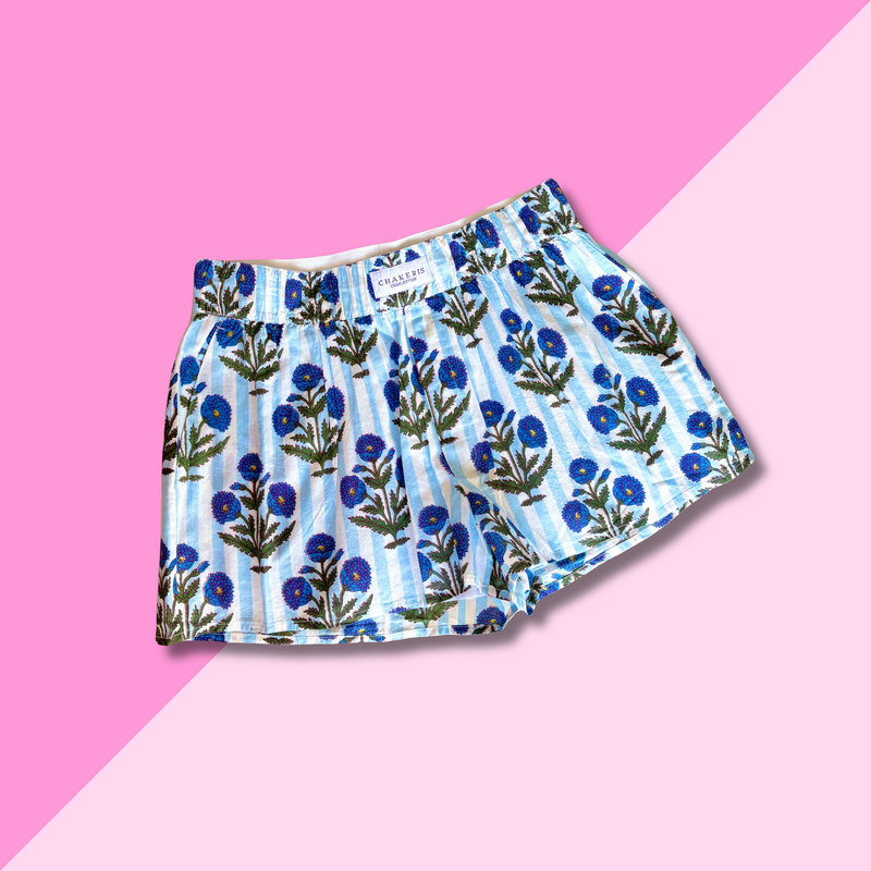 chakeris Blue Floral Shorts