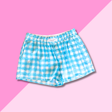 chakeris Light Blue Check Shorts
