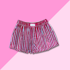 chakeris Red and Blue Stripe Shorts
