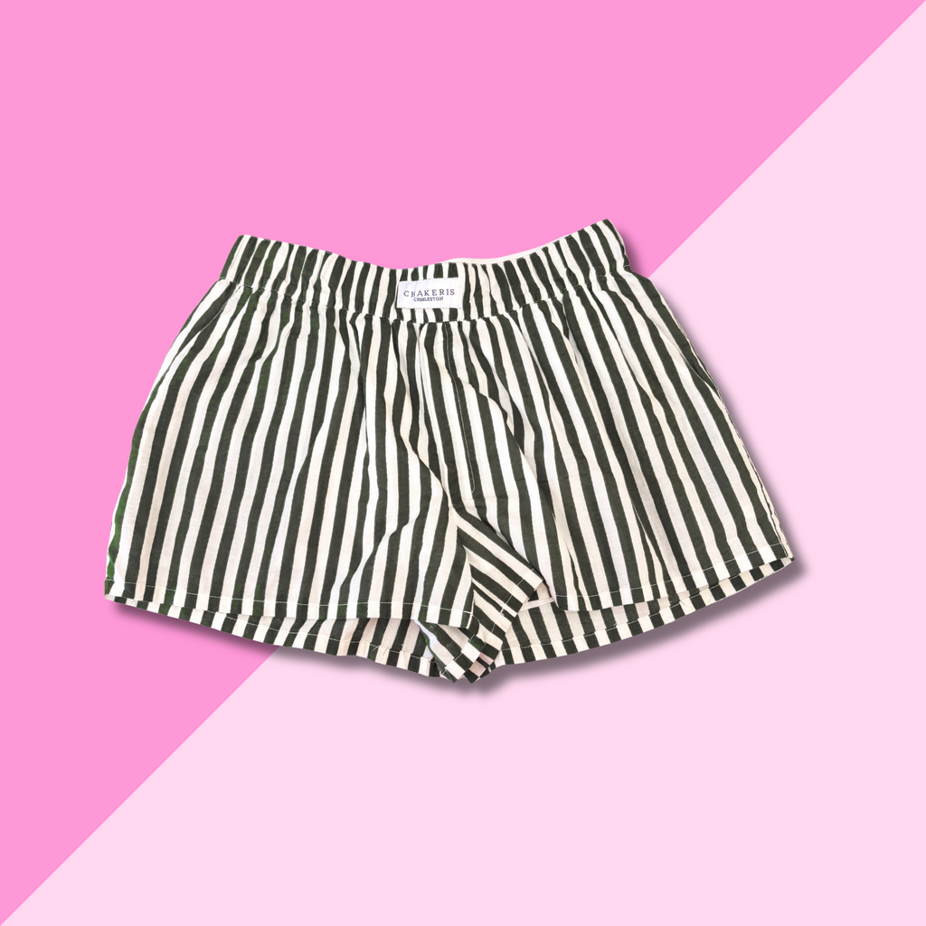 chakeris Green Stripe Shorts