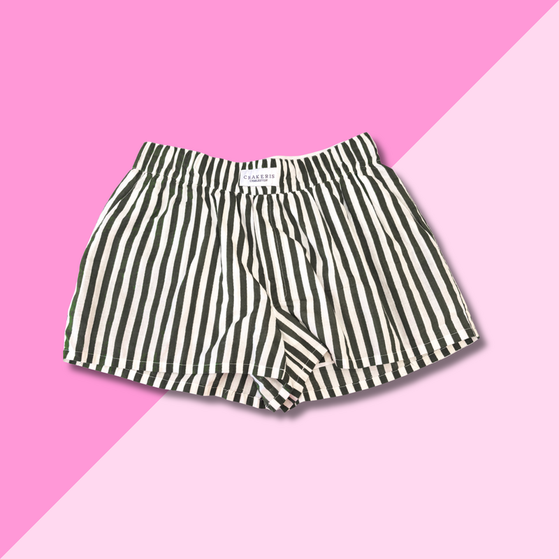 chakeris Green Stripe Shorts