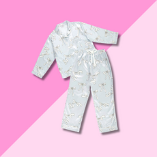 Bella Sleep & Spa Blue Bow Long Sleeve PJ Set