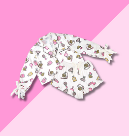 Bella Sleep & Spa Perfume Bottle Cropped Velvet Bows PJ Set