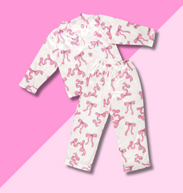Bella Sleep & Spa Pink Bows Long Sleeve PJ Set
