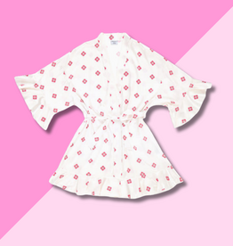 Bella Sleep & Spa Ruffled Satin Robe - Moroccan - S/M