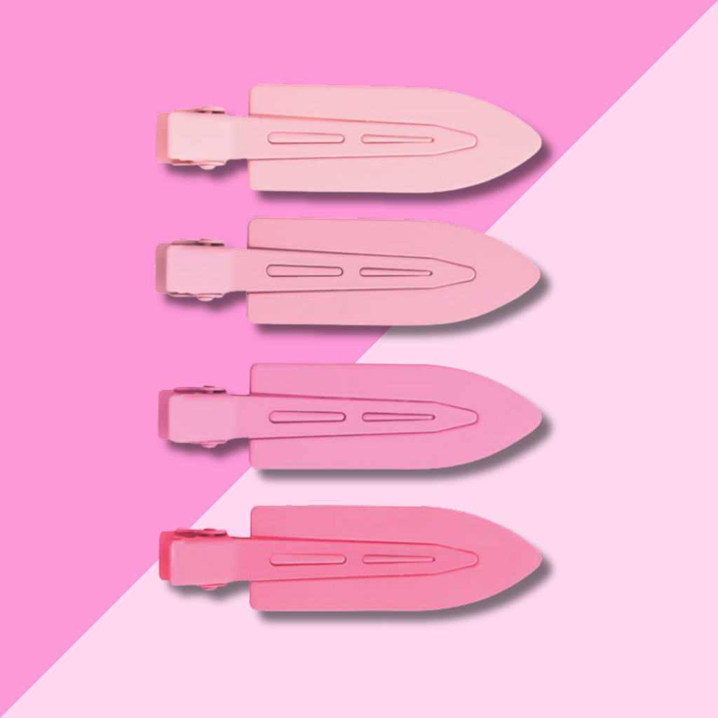 Crease Free Hair Clips - Ombre Pink