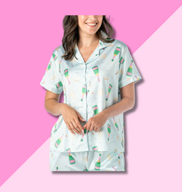 Brunch & Bubbles Satin Pajama Set