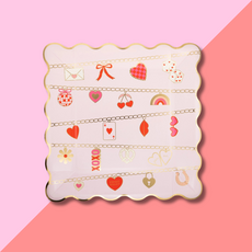 Valentines Charm Scalloped Square Plate