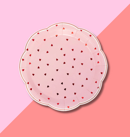 Scalloped Scattered Heart Plate