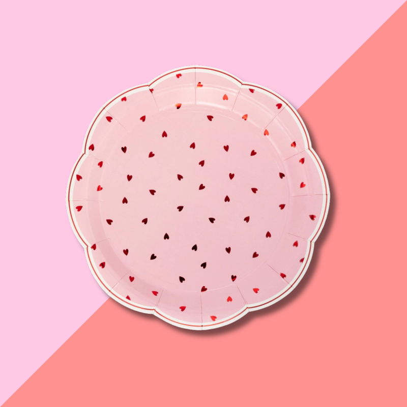 My Mind's Eye Scalloped Scattered Heart Plate