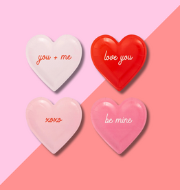 My Mind's Eye Conversation Heart Shaped Plate Set