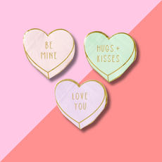 Shaped Candy Heart Napkin Set