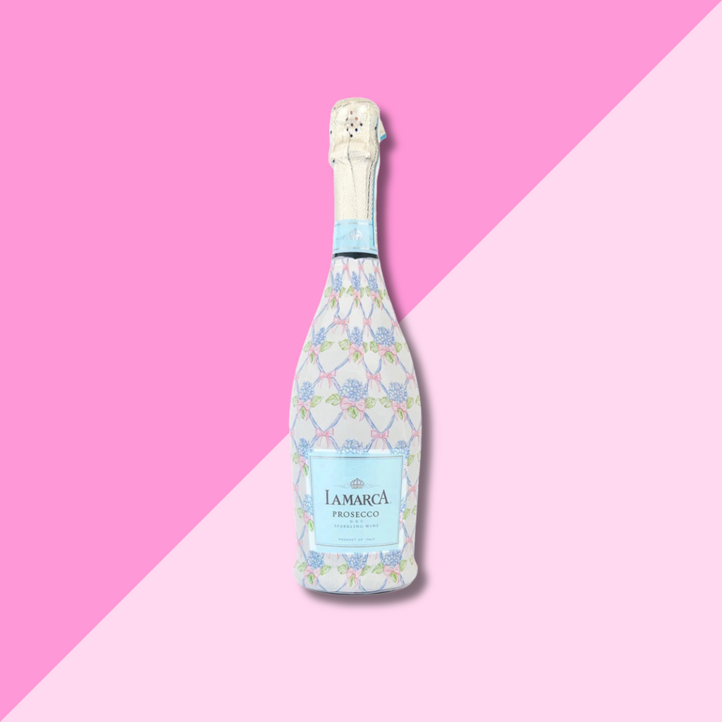 Hydrangea Lattice Prosecco Bottle Wrap