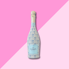 Blue Bows Prosecco Bottle Wrap