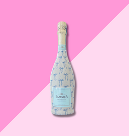 Blue Bows Prosecco Bottle Wrap