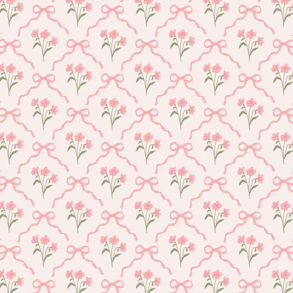 Pink Bows & Blossoms Prosecco Bottle Wrap