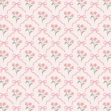 Pink Bows & Blossoms Prosecco Bottle Wrap