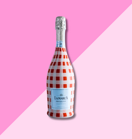 Red & White Gingham Prosecco Bottle Wrap