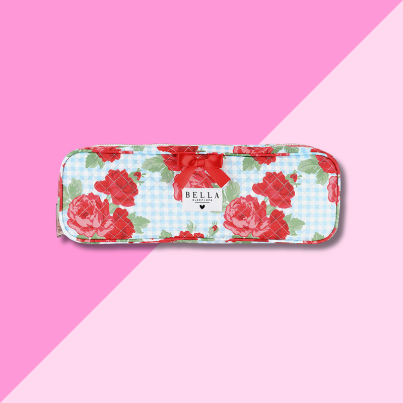 Quilted Hair Tool Bag - Roses + Gingham