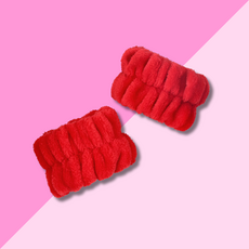 Microfiber Spa Wristbands - Red