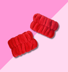 Microfiber Spa Wristbands - Red