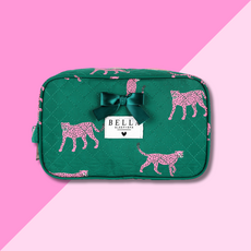 Quilted Cosmetic Bag - Cheetah