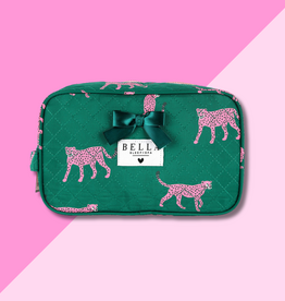 Quilted Cosmetic Bag - Cheetah