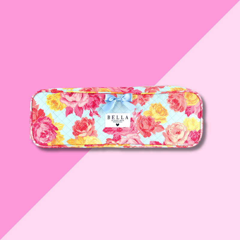 Quilted Hair Tool Bag - Roses