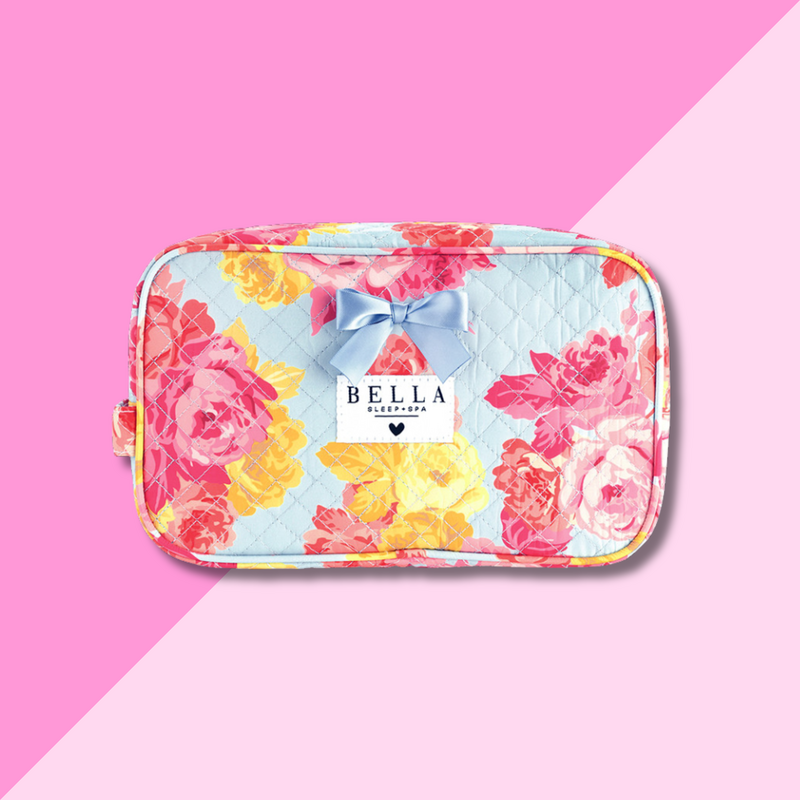 Quilted Cosmetic Bag - Roses