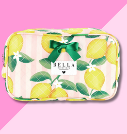 Quilted Cosmetic Bag - Lemons