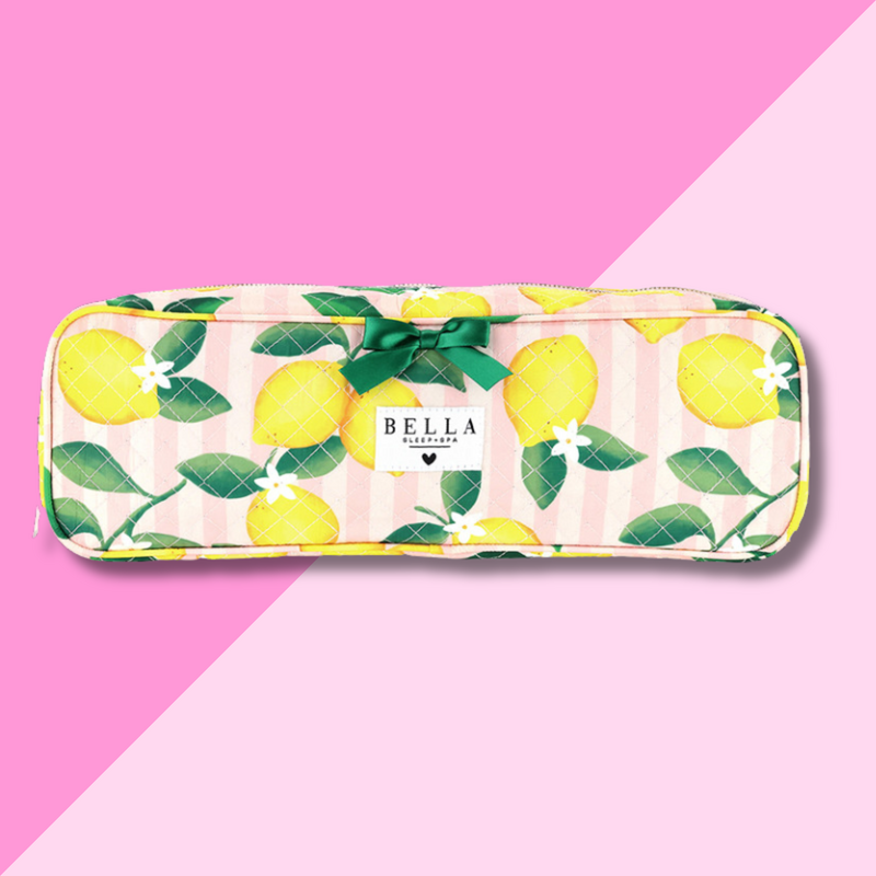 Quilted Hair Tool Bag - Lemons