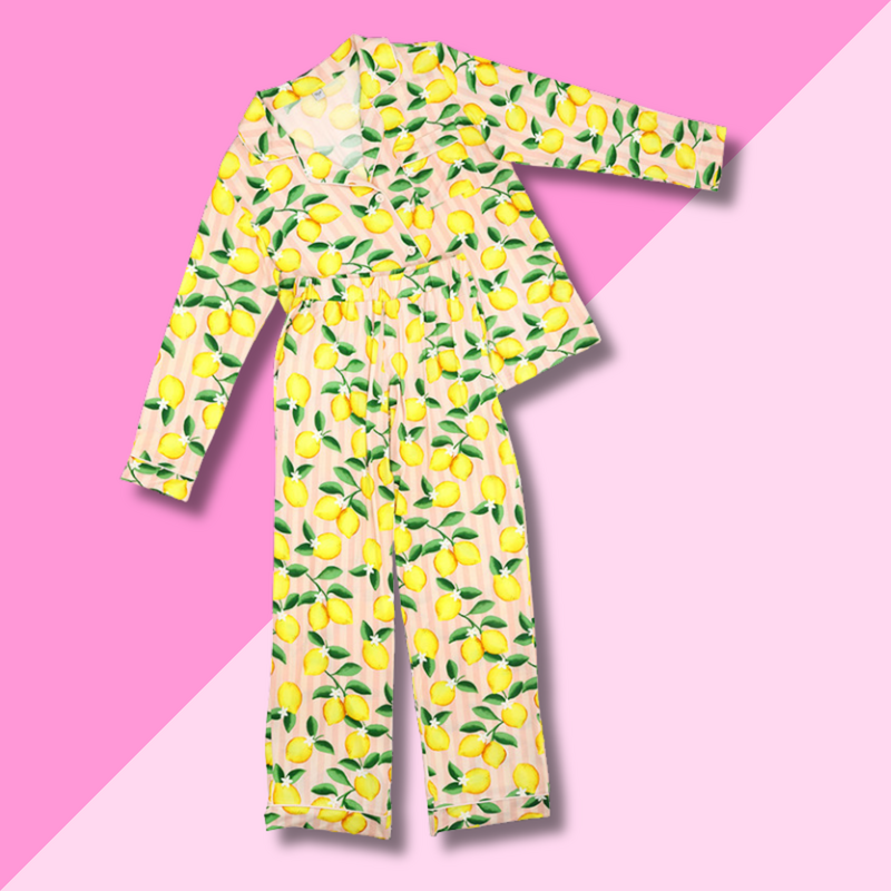 Lemons Full Length Bamboo PJ Set MD