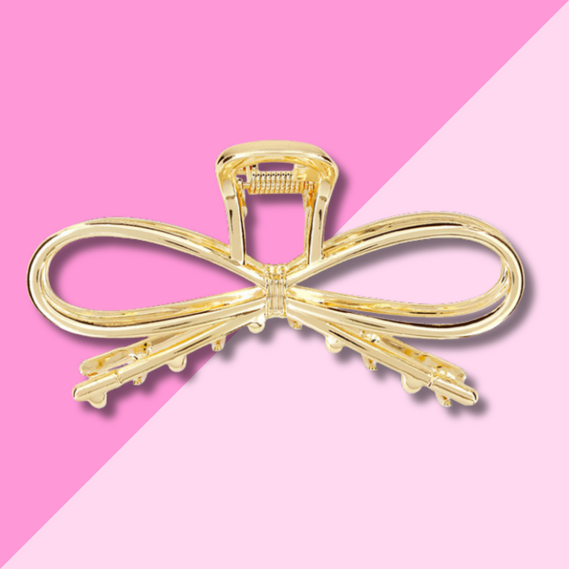 Claw Clip - Gold Bow