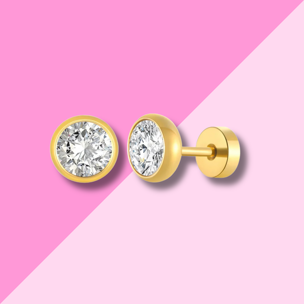 Hjane Jewels Shay Screwback Studs Gold