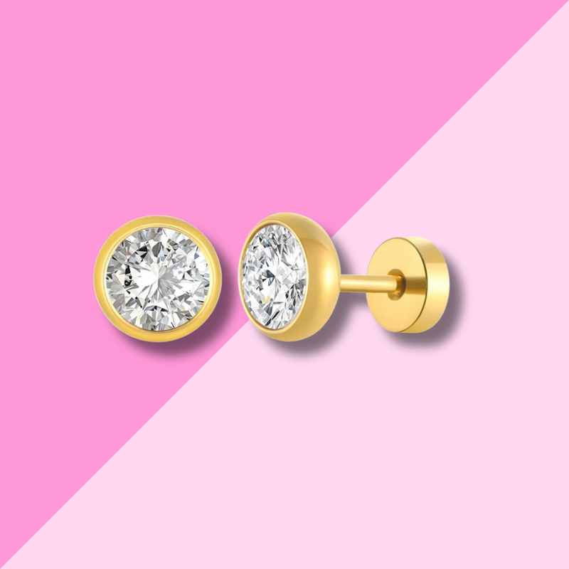 Hjane Jewels Shay Screwback Studs Gold