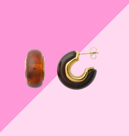 Hjane Jewels Sage Hoops Brown