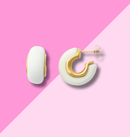 Hjane Jewels Sage Hoops White