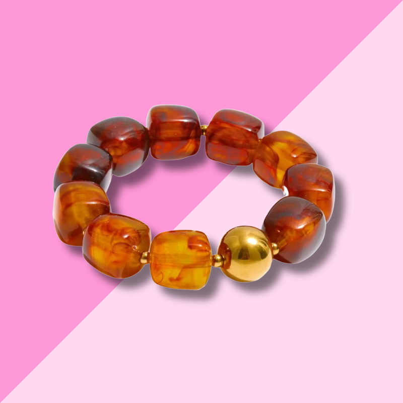 Hjane Jewels Martha Stretchy Bracelet Brown