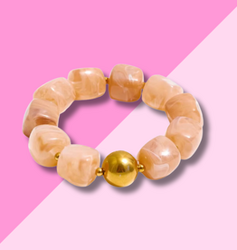 Hjane Jewels Martha Stretchy Bracelet Tan