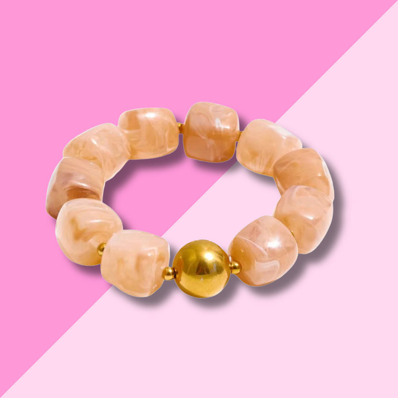 Hjane Jewels Martha Stretchy Bracelet Tan