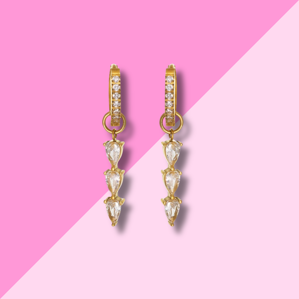 Hjane Jewels Charm Huggie Hoops