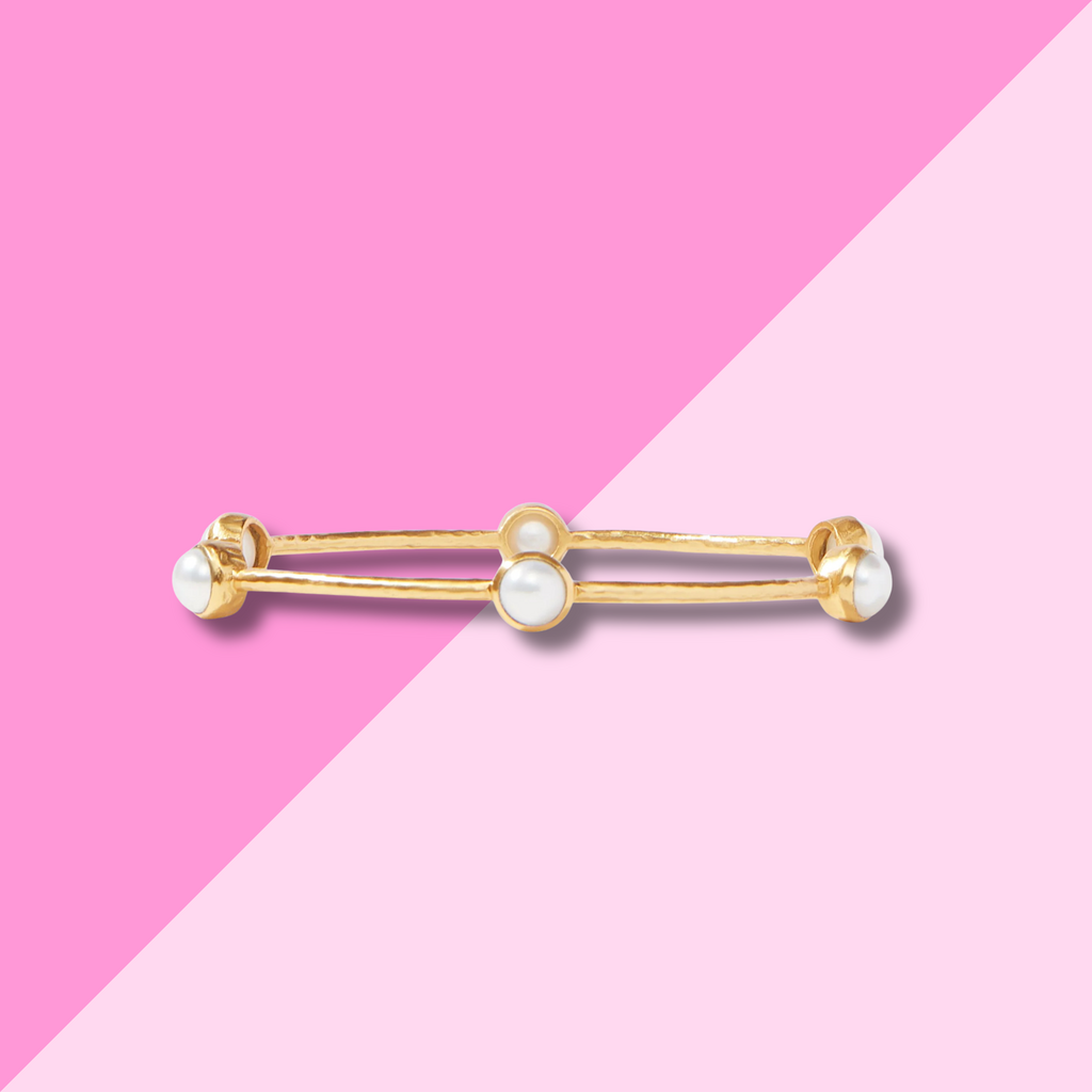 Julie Vos Milano Bangle Gold Peal - Medium