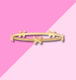 Julie Vos Butterfly Bangle Gold - M